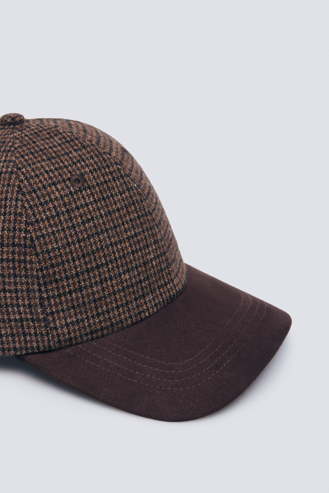 Springfield_Light Brown_Houndstooth Houndstooth Baseball Cap_0122841_32_02