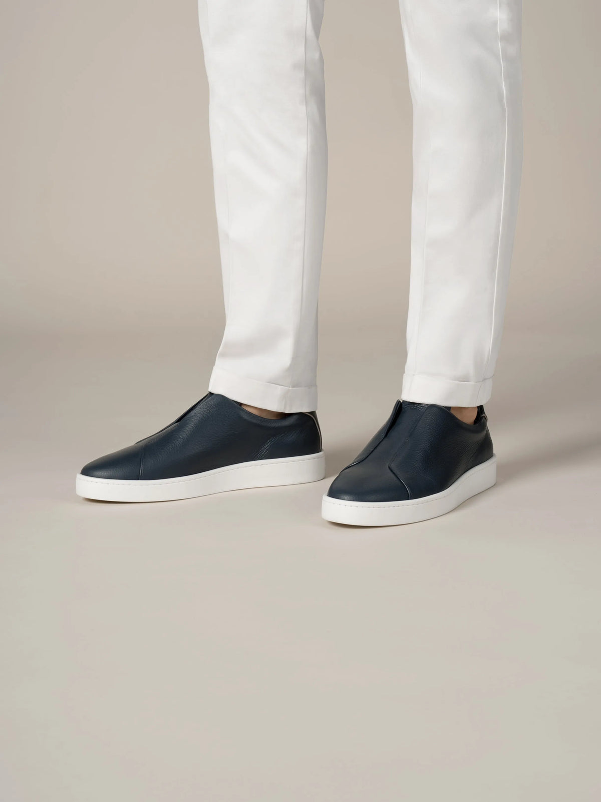Aurelien Dark Navy Men Dark Navy Grain AUR3 Sneaker SKU: 02-025-13-05-01-0002_411 Image 02