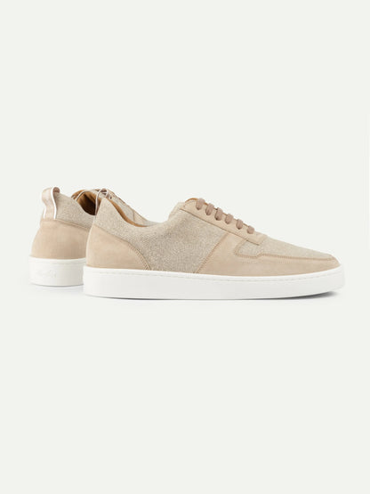 Aurelien Beige Men Beige Linen Bayside Sneaker SKU: 02-025-13-05-29-0000_260 Image 04