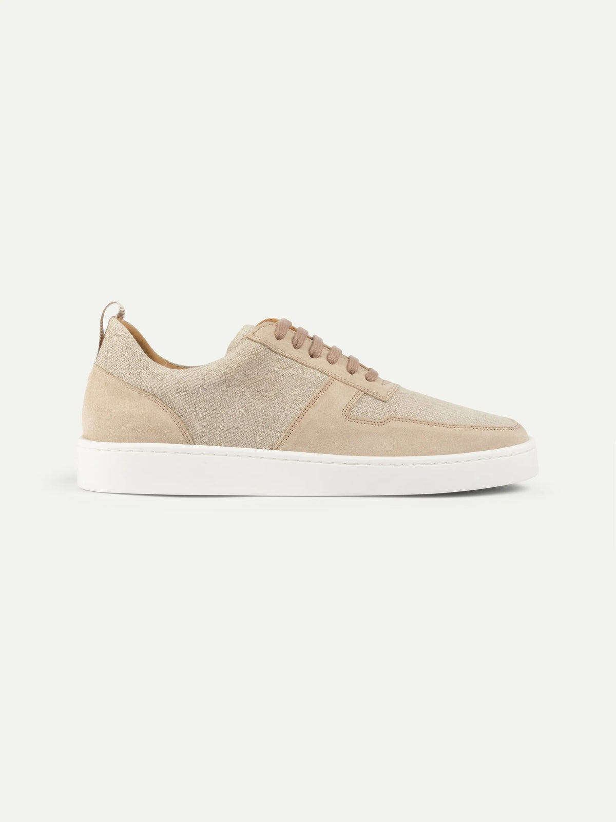 Aurelien Beige Men Beige Linen Bayside Sneaker SKU: 02-025-13-05-29-0000_260 Image 05