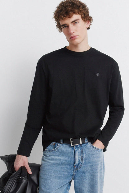 Springfield White Men Carbon Long Sleeve T-Shirt SKU: 0223727_96 Image 01