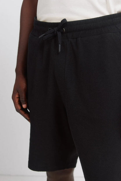 Springfield Black Men Fleece Bermuda Shorts SKU: 0223735_01 Image 04