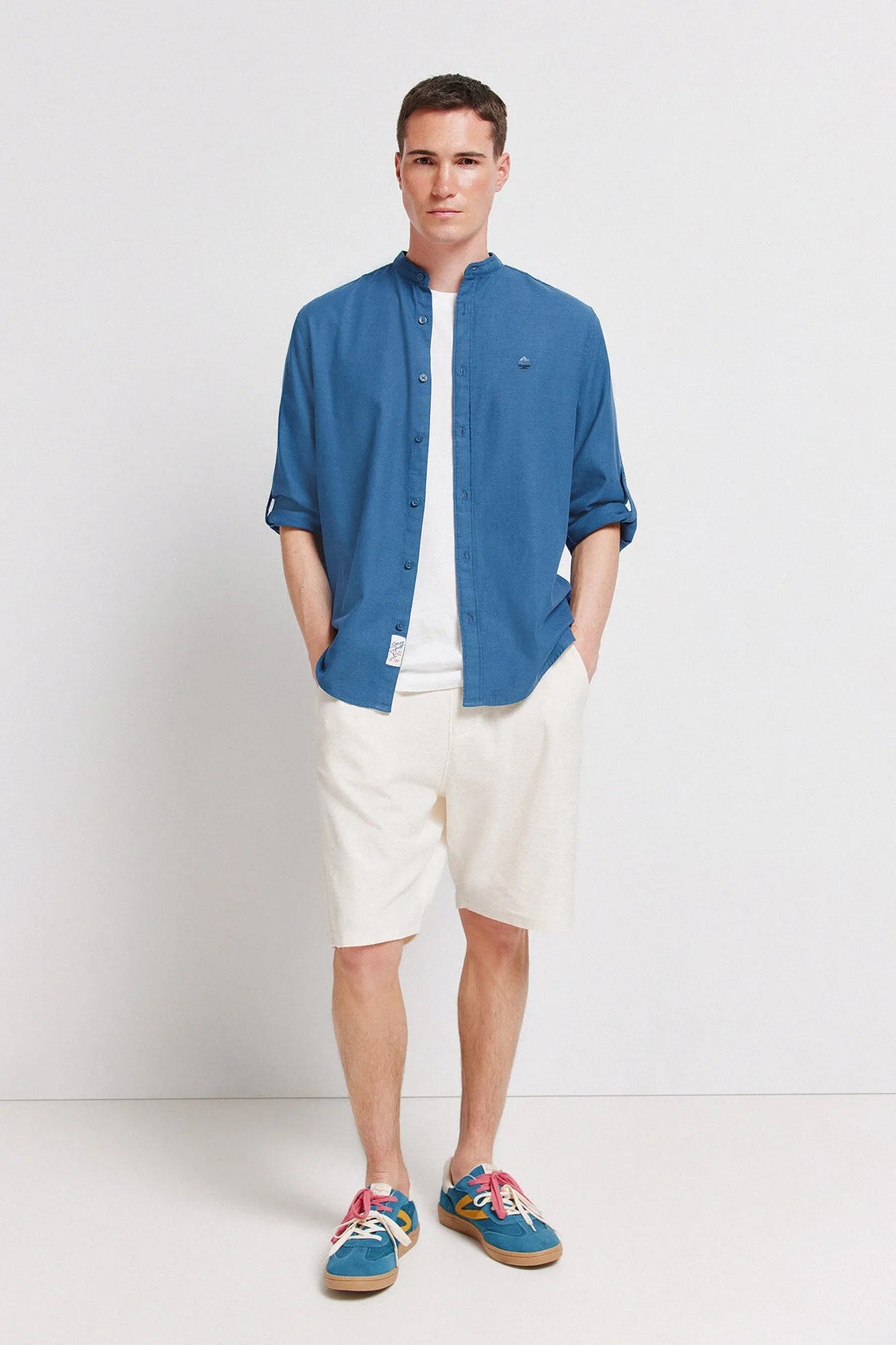 Springfield White Men Fleece Bermuda Shorts SKU: 0223735_97 Image 01