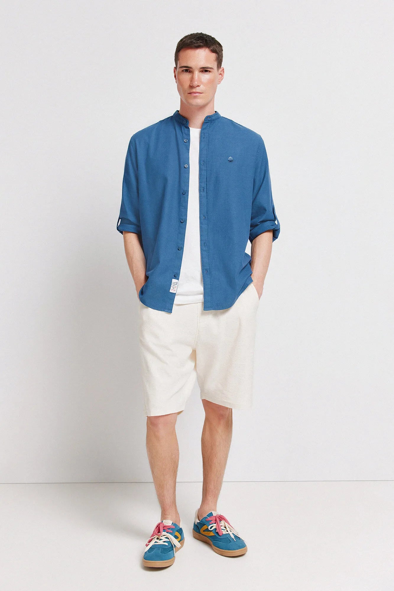 Springfield White Men Fleece Bermuda Shorts SKU: 0223735_97 Image 01