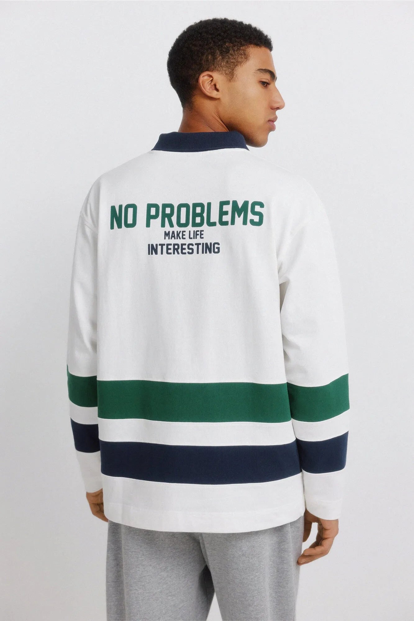 Springfield White Men Double Weekend Long Sleeve T-Shirt SKU: 0223736_96 Image 03