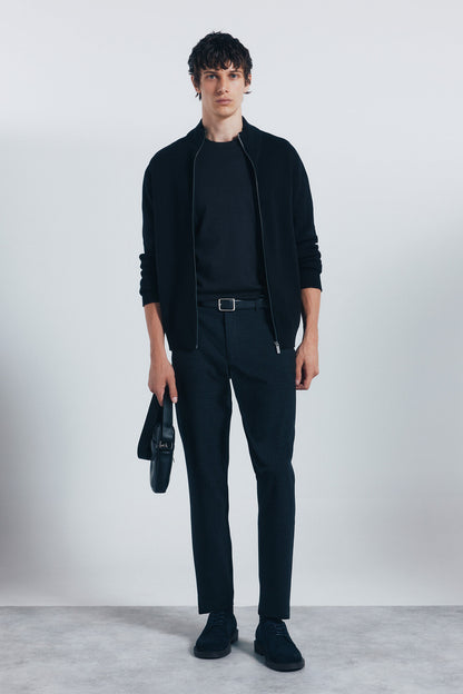 Springfield_Black_Milano Zip Fastening Cardigan_0232604_01_03