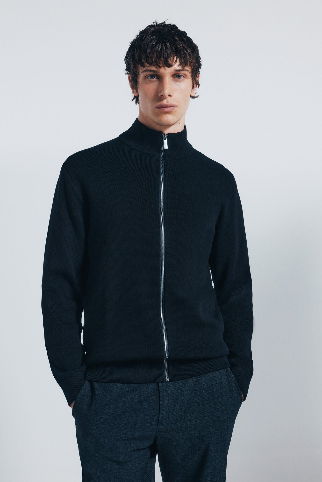 Springfield_Black_Milano Zip Fastening Cardigan_0232604_01_04