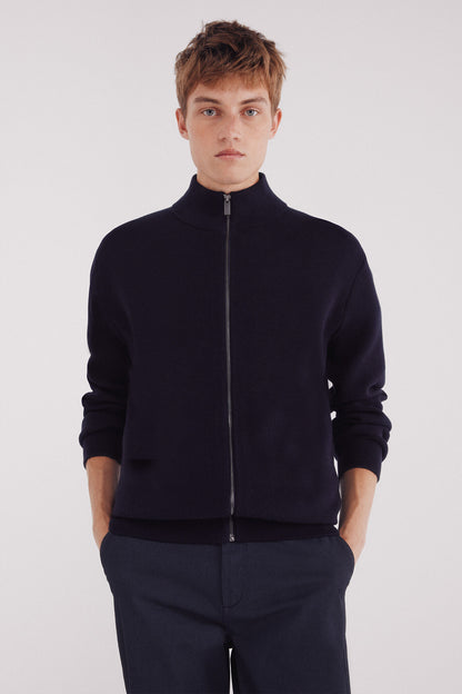 Springfield_Navy_Milano Zip Fastening Cardigan_0232604_10_03