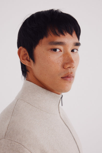 Springfield_Sand_Milano Zip Fastening Cardigan_0232604_36_02