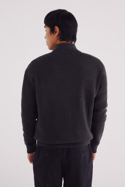 Springfield_Dark_Grey_Milano Zip Fastening Cardigan_0232604_42_05