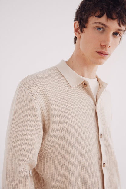 Springfield_Beige_Structured Cardigan in Colour_0232607_51_02