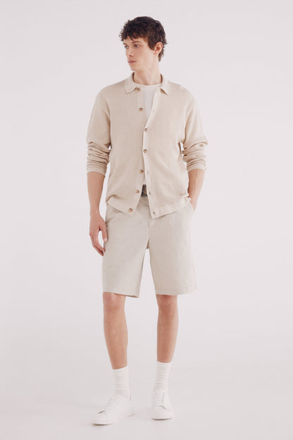 Springfield_Beige_Structured Cardigan in Colour_0232607_51_03