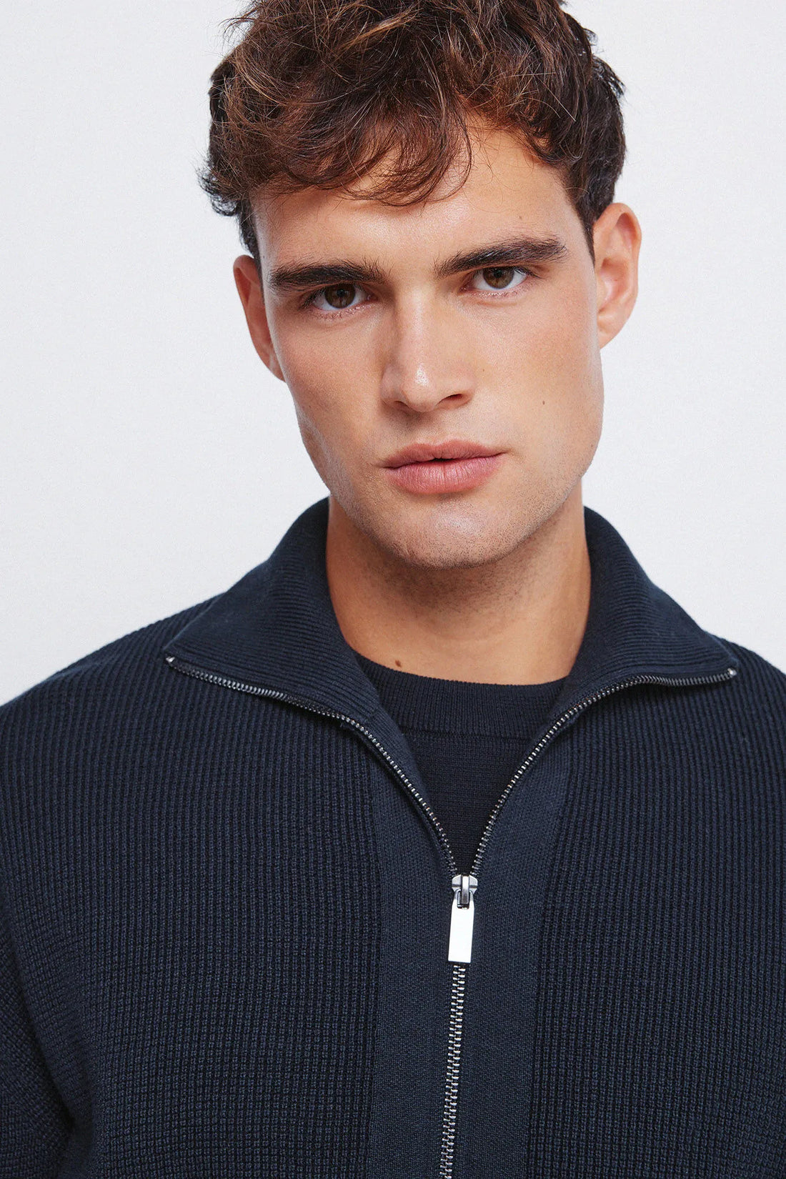 Springfield_Dark Blue_Zip Fastening Cardigan Cardigan_0232610_11_02