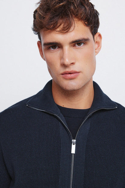 Springfield_Dark Blue_Zip Fastening Cardigan Cardigan_0232610_11_02