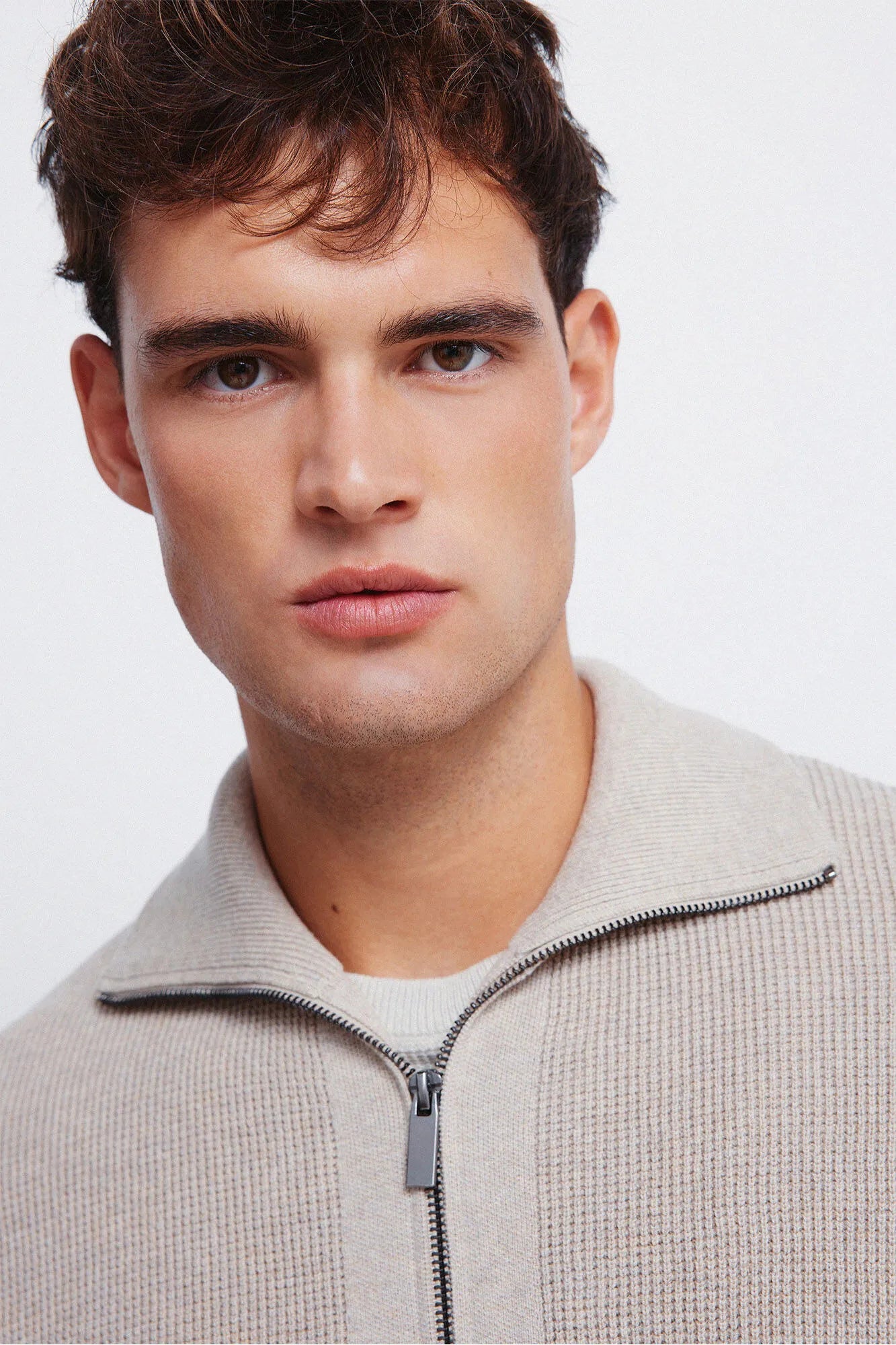 Springfield_Sand_Zip Fastening Cardigan Cardigan_0232610_36_04