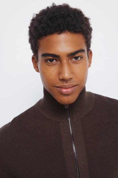 Springfield_Brown Print_Zip Fastening Cardigan Cardigan_0232610_39_02