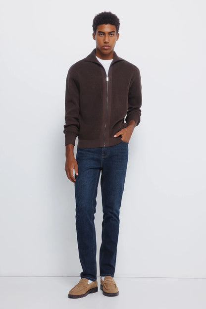 Springfield_Brown Print_Zip Fastening Cardigan Cardigan_0232610_39_03