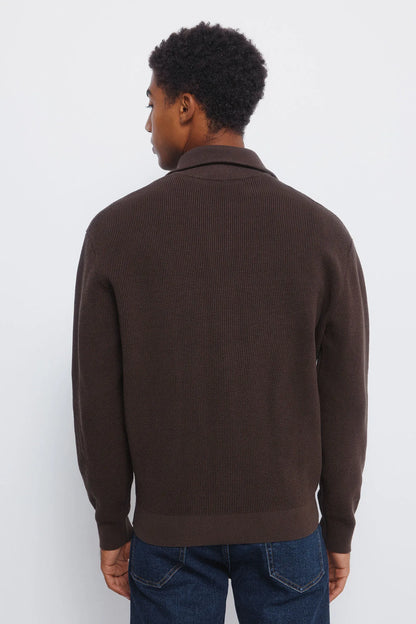 Springfield_Brown Print_Zip Fastening Cardigan Cardigan_0232610_39_04