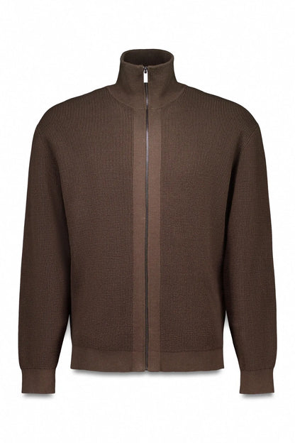 Springfield_Brown Print_Zip Fastening Cardigan Cardigan_0232610_39_05