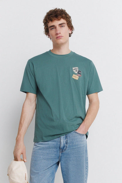 Springfield Blue Men Logo T-Shirt Springfield SKU: 0243376_87 Image 01