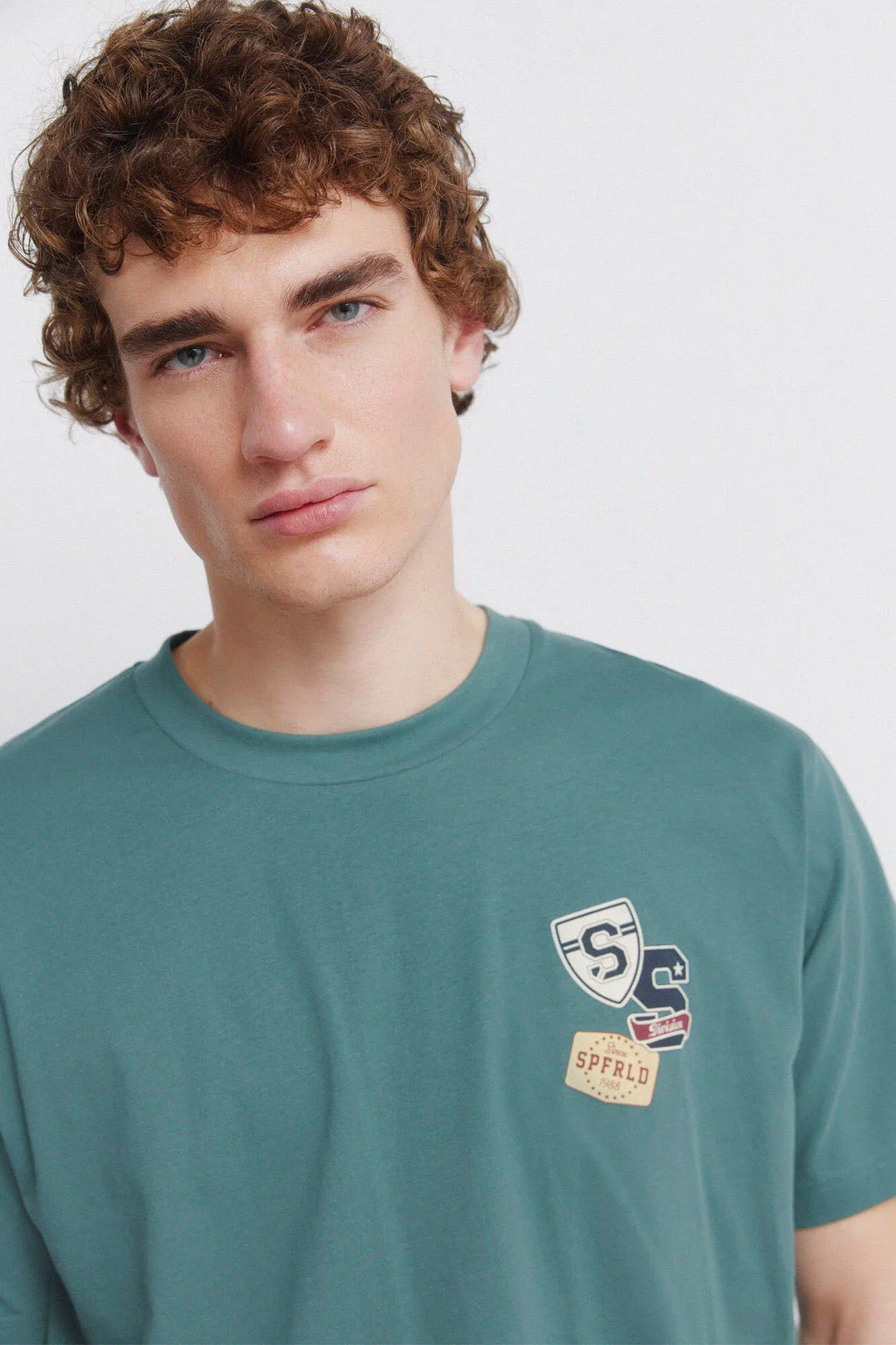 Springfield Blue Men Logo T-Shirt Springfield SKU: 0243376_87 Image 03