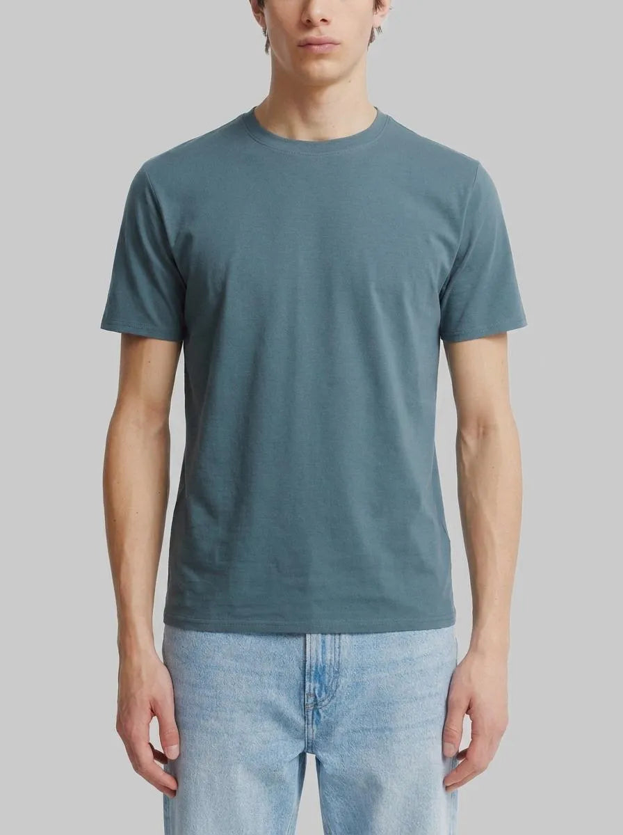 Springfield Blue Men Lycra Slim Fit T-Shirt SKU: 0243378_83 Image 00
