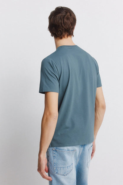 Springfield Blue Men Lycra Slim Fit T-Shirt SKU: 0243378_83 Image 04