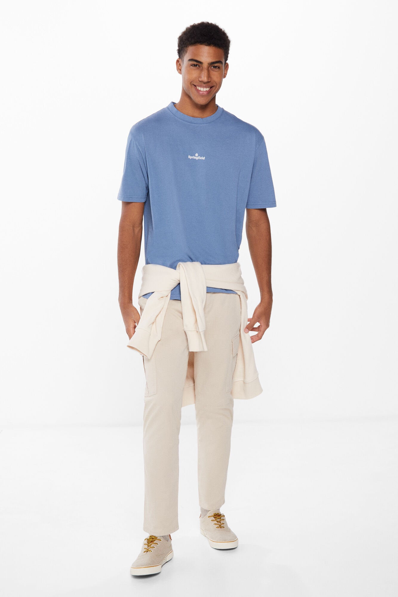 Basic T Shirt With Springfield Logo_0247061_16_07