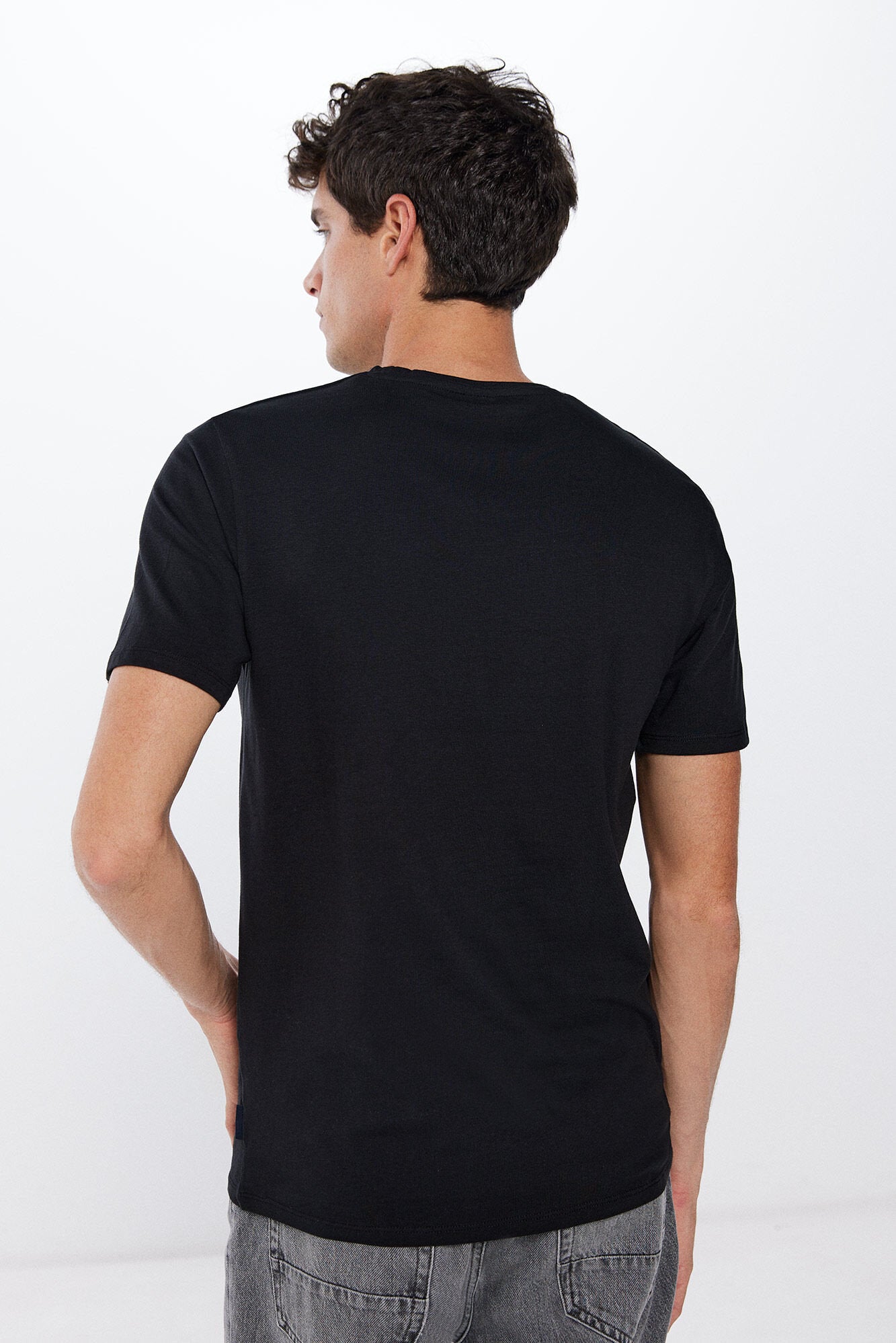 Basic Plain Crew Neck T Shirt_0247062_01_04