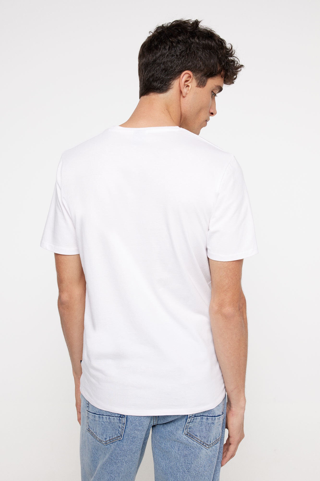 Basic Plain Crew Neck T Shirt_0247062_99_03