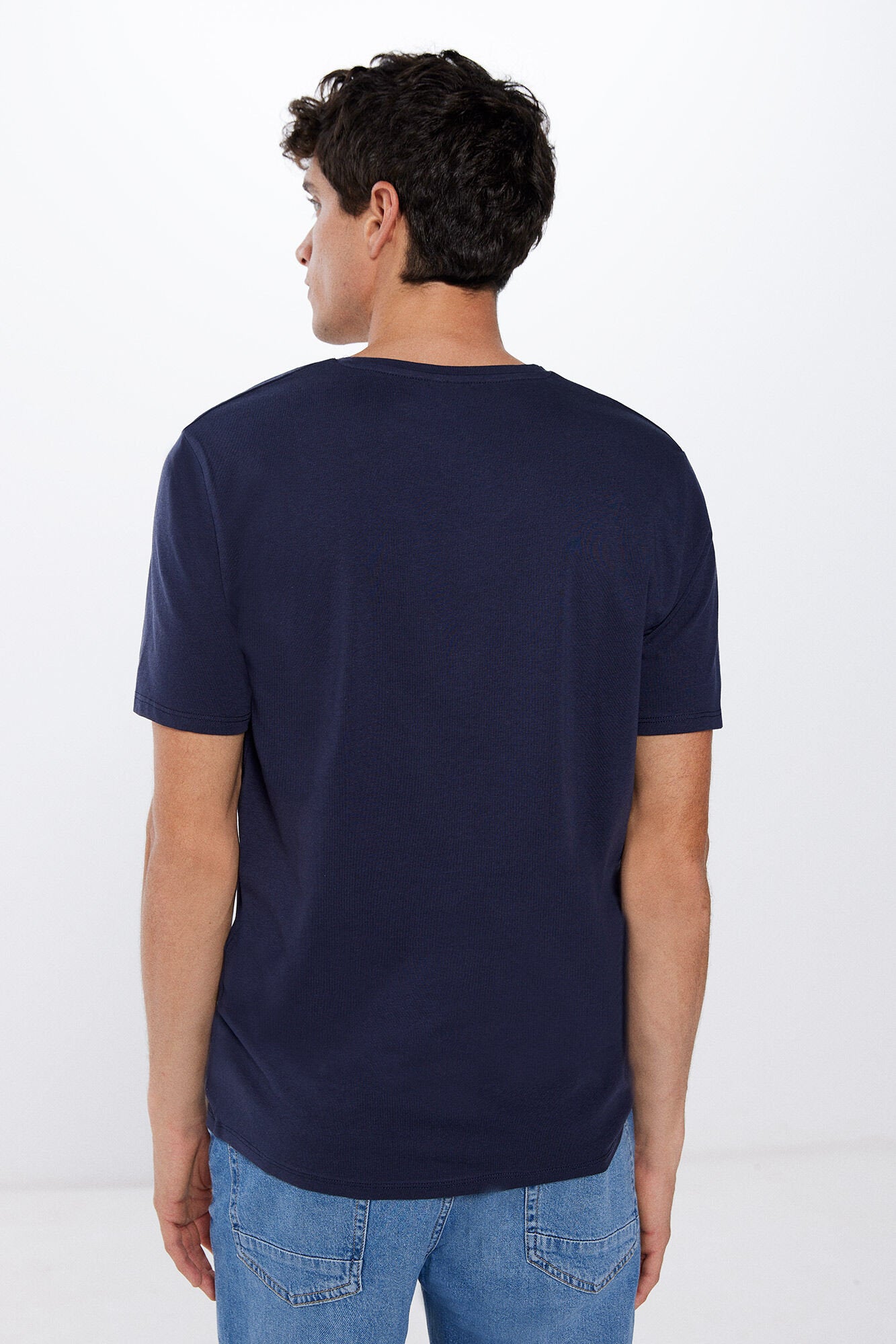 Basic Plain V Neck T Shirt_0247063_11_04