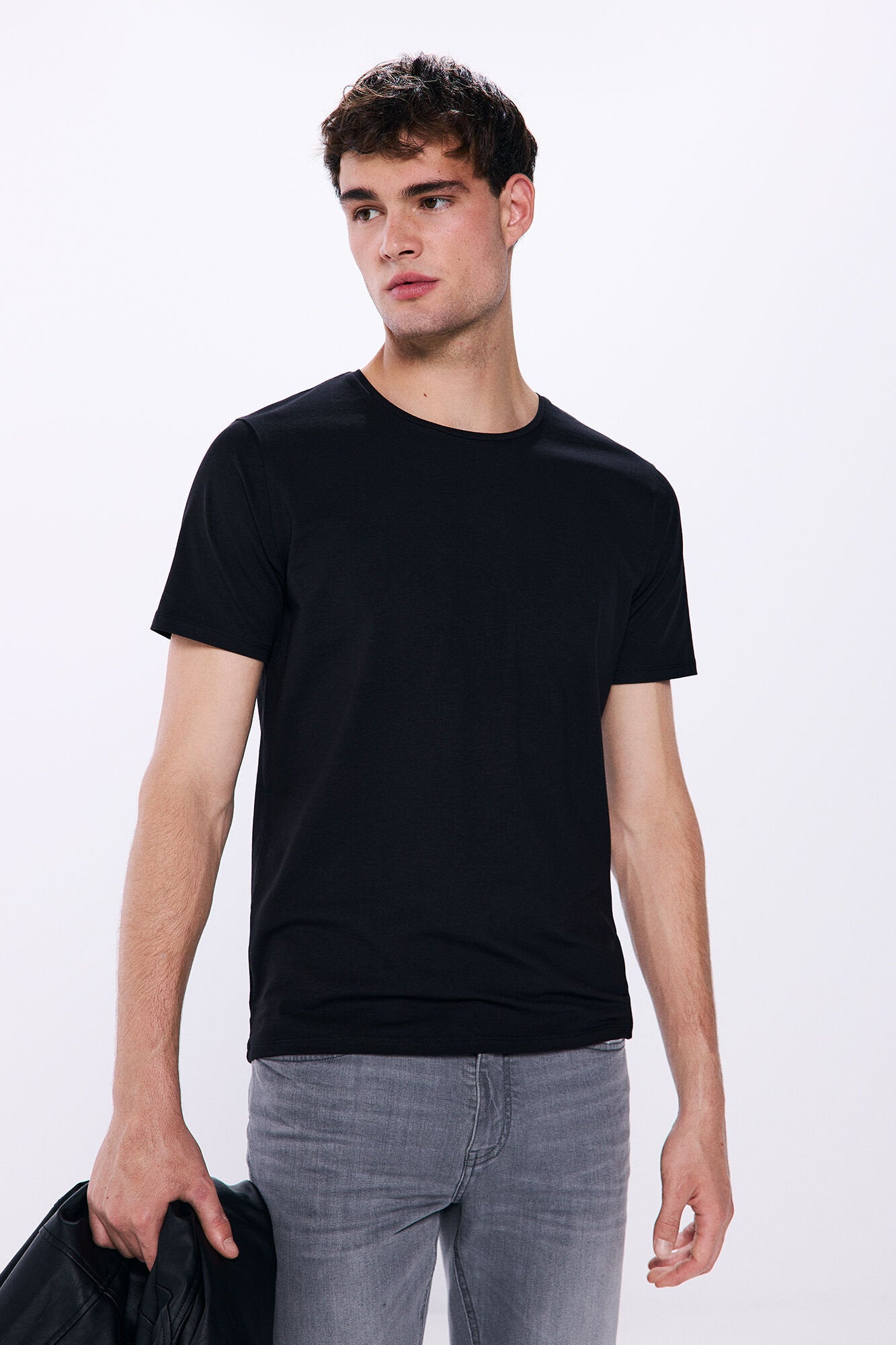 Lycra Cotton Basic T-Shirt_0248426_01_01