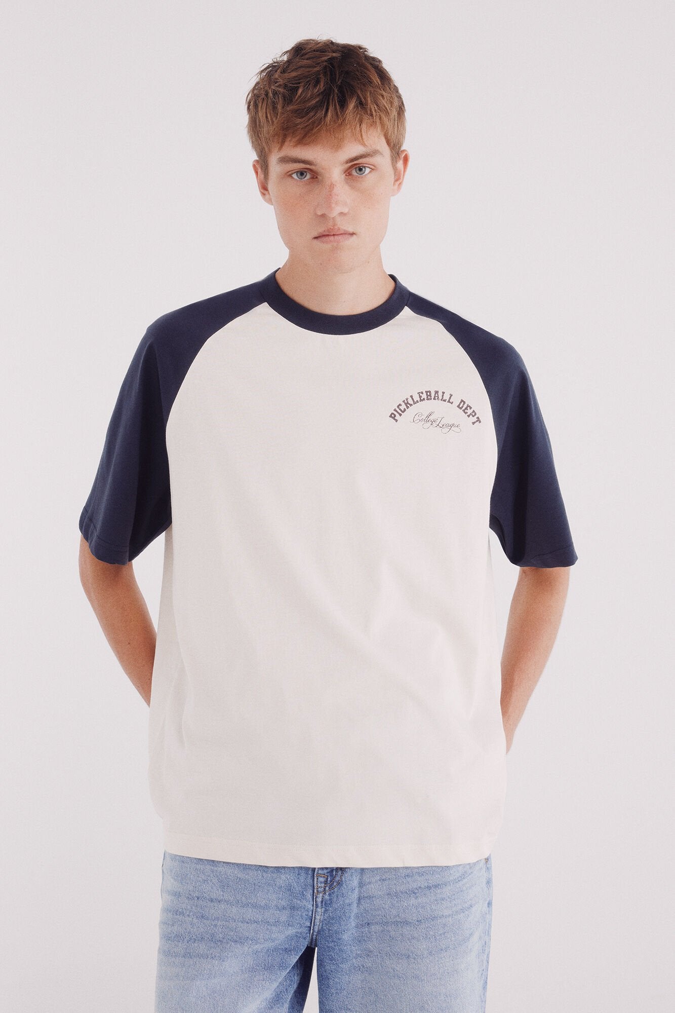 Springfield_White Print_&quot;Picketball&quot; Raglan T-Shirt_0262922_97_01