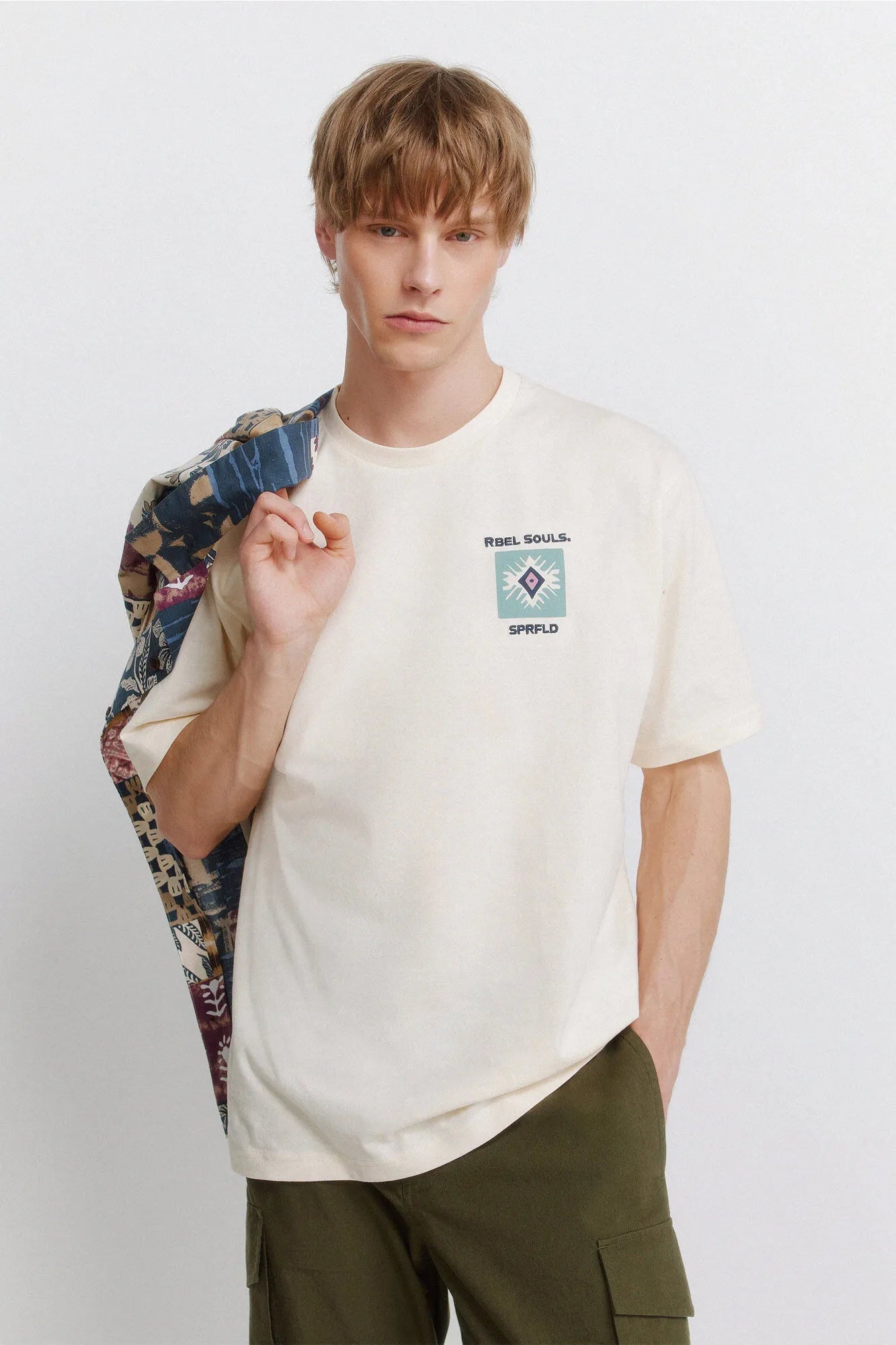 Springfield White Men Rbel Soul T-Shirt SKU: 0263464_97 Image 01