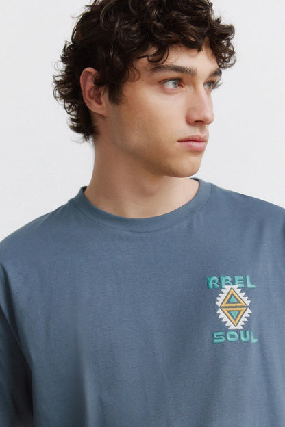 Springfield Blue Men Native T-Shirt Rbel SKU: 0263466_83 Image 02