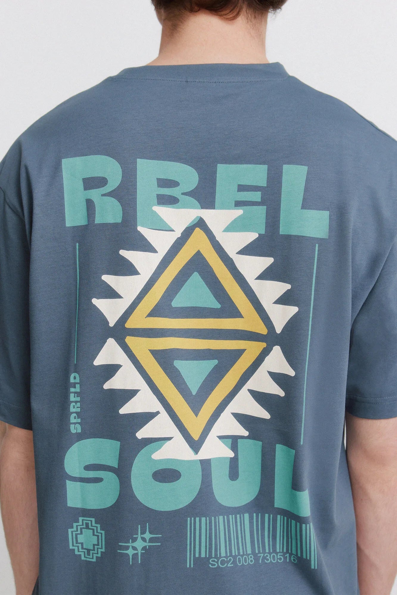 Springfield Blue Men Native T-Shirt Rbel SKU: 0263466_83 Image 06