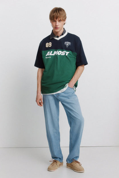 Springfield Green Men Almost Block T-Shirt SKU: 0263468_24 Image 03