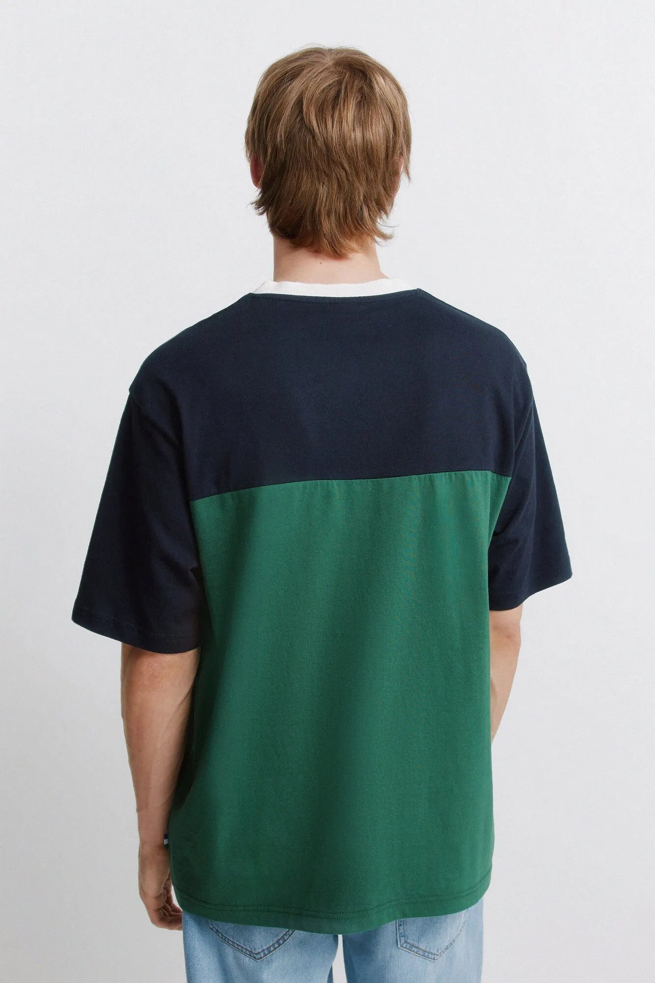 Springfield Green Men Almost Block T-Shirt SKU: 0263468_24 Image 05