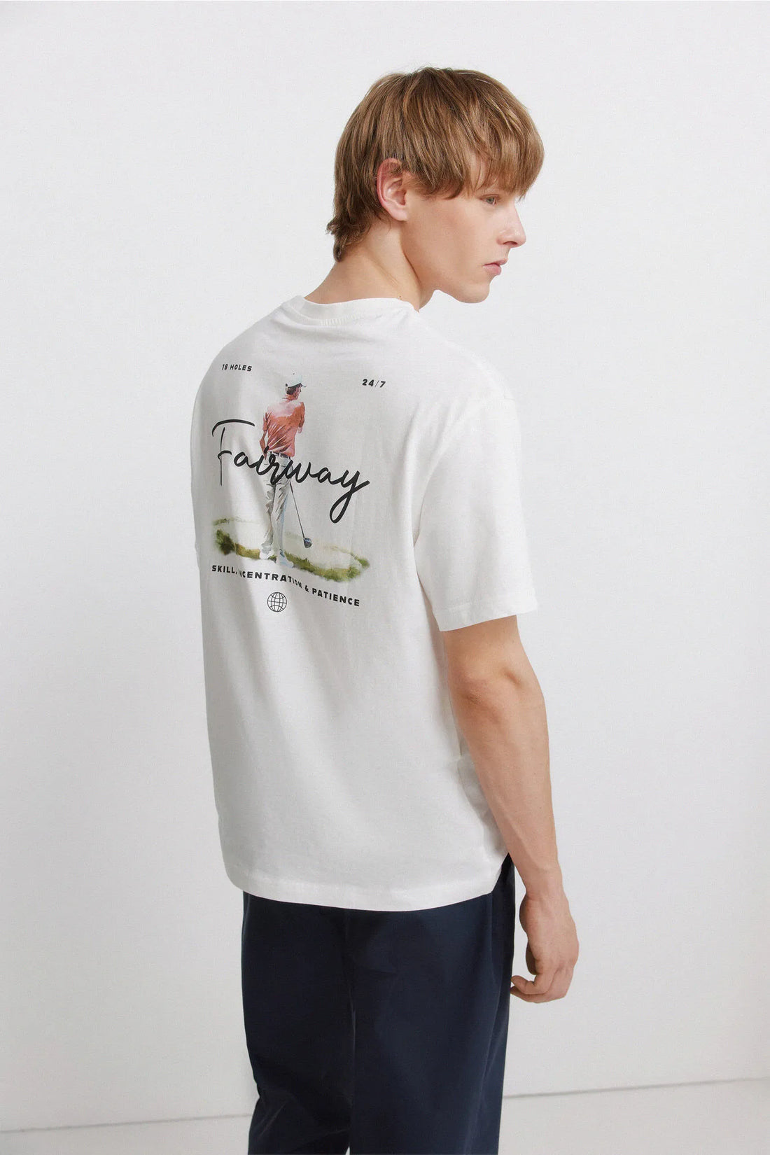 Springfield White Men Fairway T-Shirt SKU: 0263470_99 Image 01