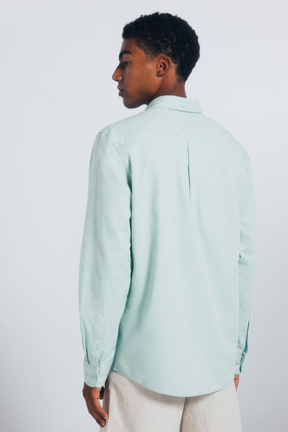 Springfield_Green_Textured Shirt_0272776_27_03