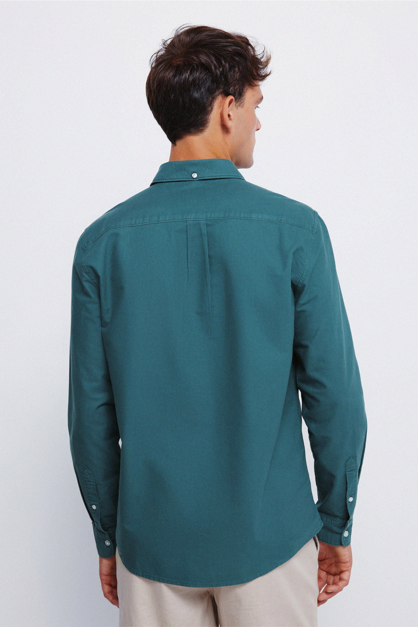 Springfield_Green_Garment Dyed Oxford Shirt_0272782_22_04