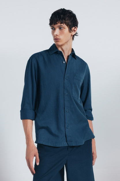 Springfield_Blue_Oversized Tencel Overshirt_0272783_16_01