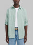 Springfield Green Men Slub Cotton Shirt SKU: 0273619_25 Image 00