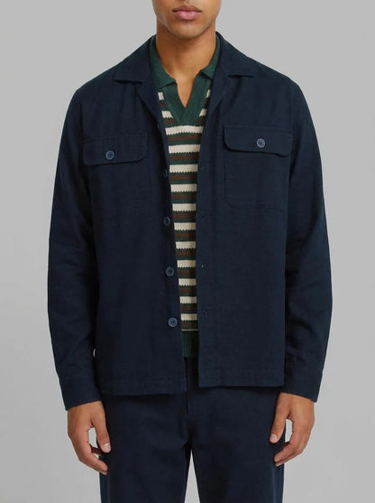 Springfield Blue Men Slub Cotton Overshirt SKU: 0273620_11 Image 00