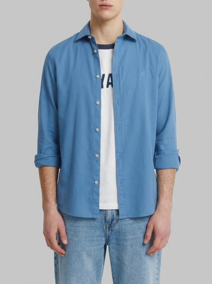 Springfield Blue Men Textured Shirt SKU: 0273621_14 Image 00