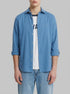 Springfield Blue Men Textured Shirt SKU: 0273621_14 Image 00