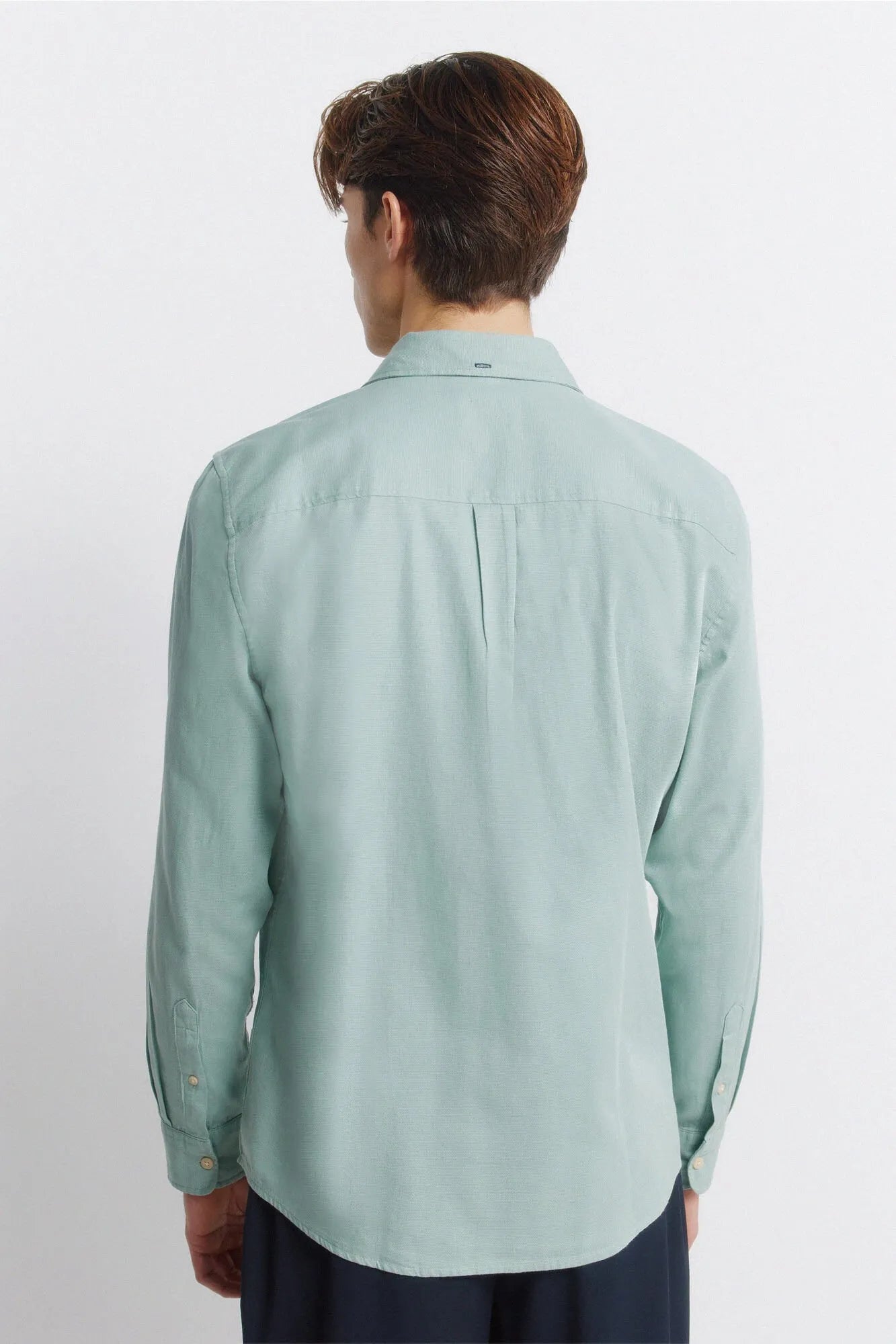Springfield Green Men Textured Shirt SKU: 0273621_27 Image 04