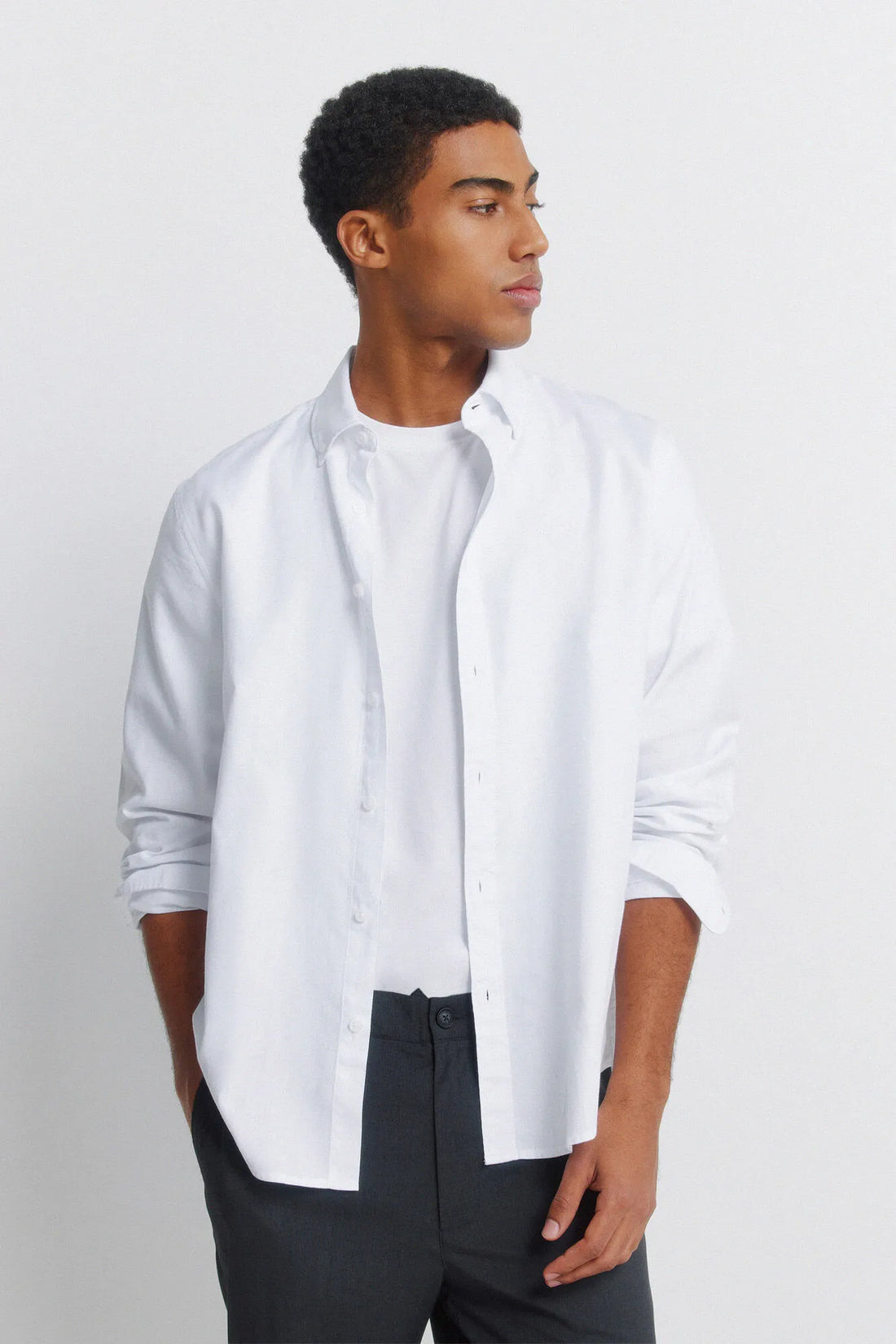 Springfield White Men Structured Shirt SKU: 0273622_99 Image 01