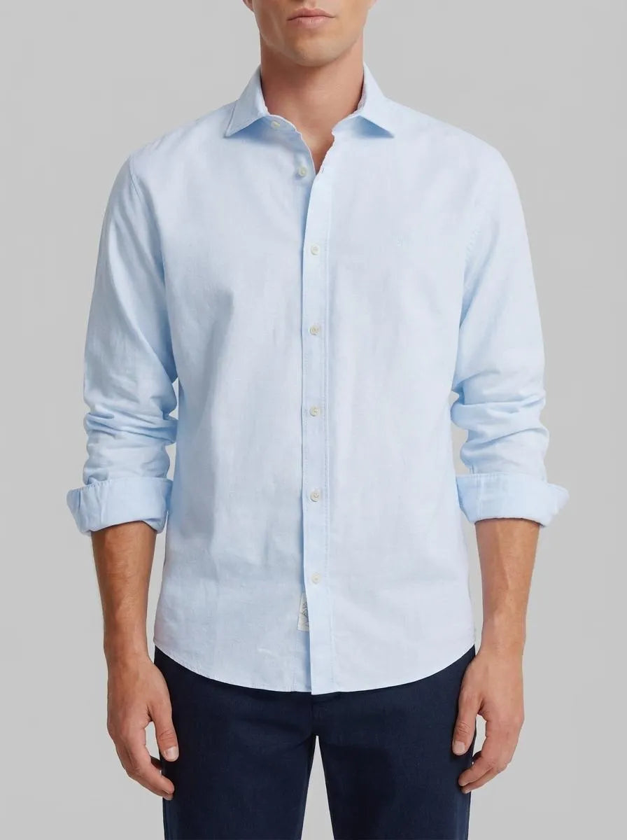Springfield Blue Men Lightweight Oxford Shirt SKU: 0273624_16 Image 00