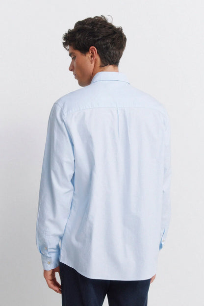 Springfield Blue Men Lightweight Oxford Shirt SKU: 0273624_16 Image 04